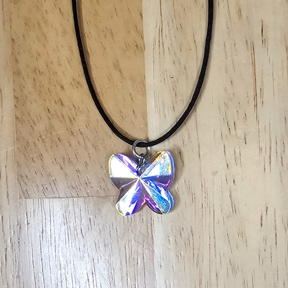 Iridescent Butterfly Necklace